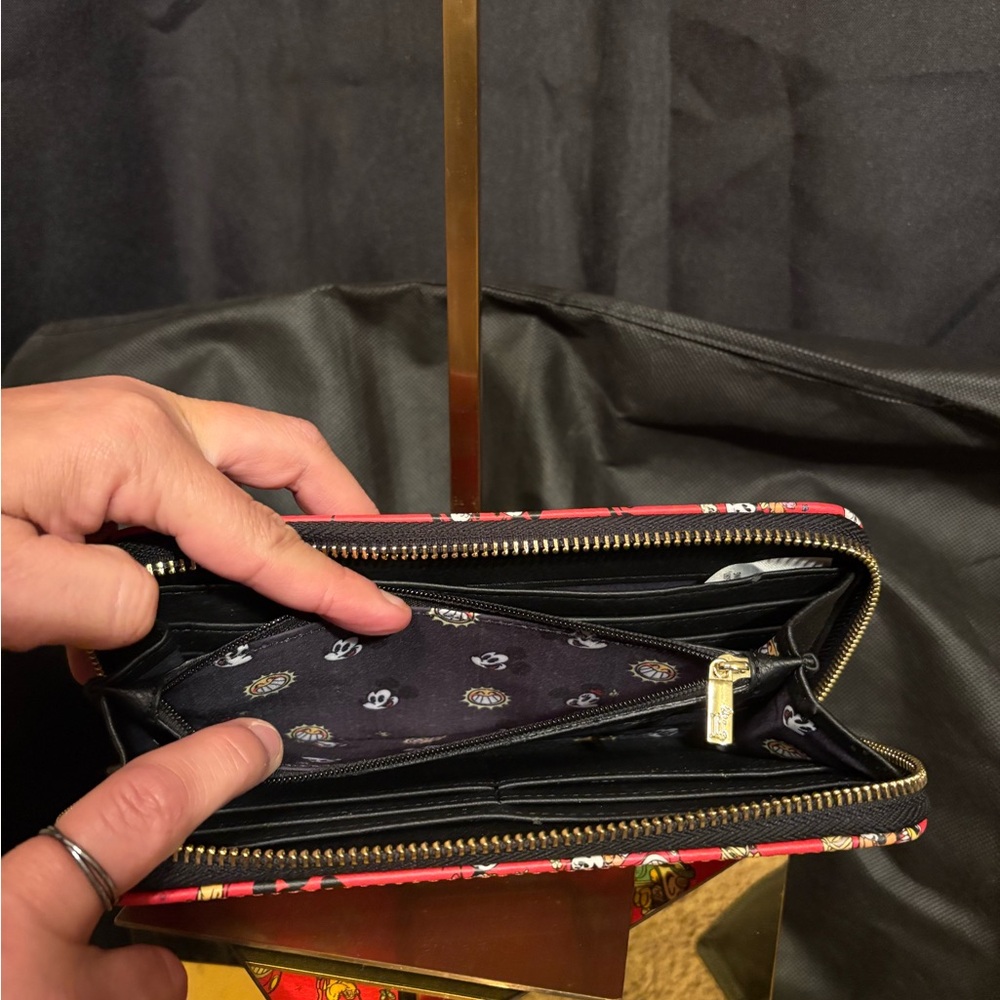 Loungefly Disney Parks Mickey and Minnie’s Runaway Railway Zip-Around Wallet - Picture 10 of 16